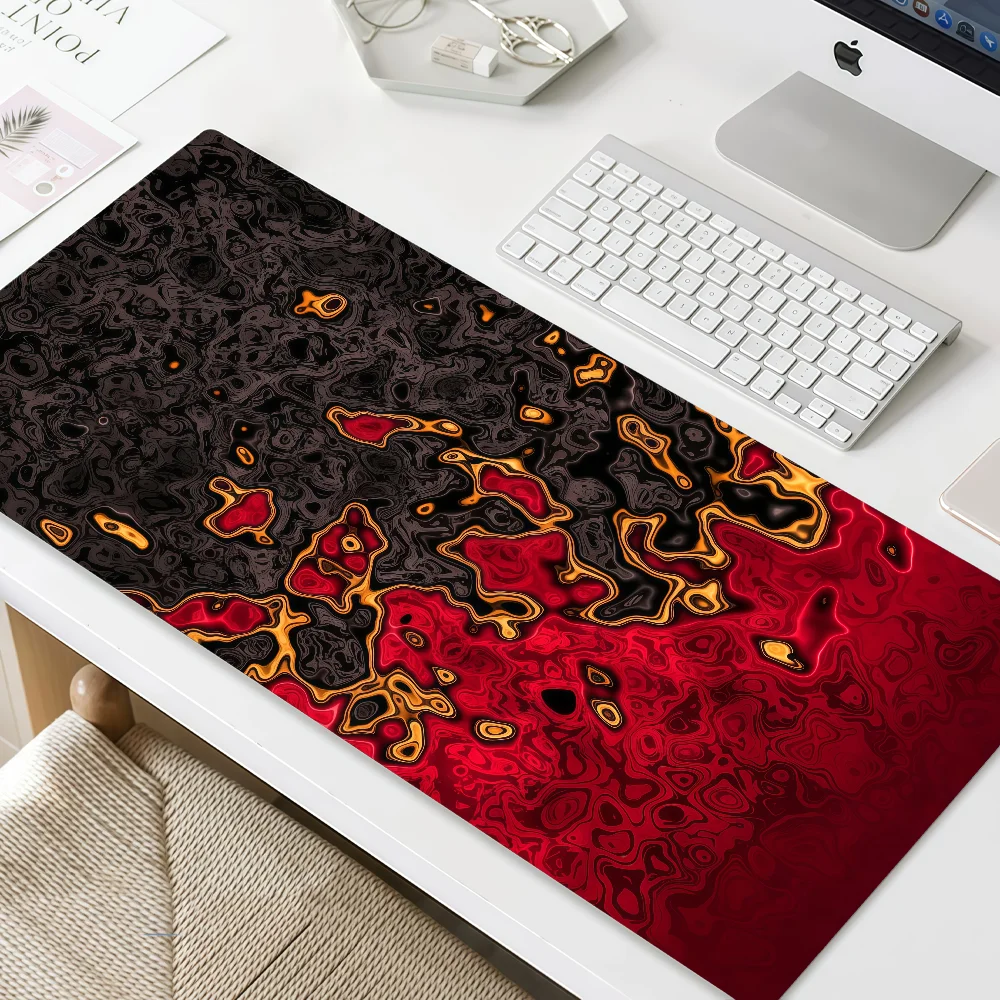 W-Waves Black Mouse Pad Art MousePad Non-slip Lockedge Office Student Gaming Thickened Large Writing Pad Cushion