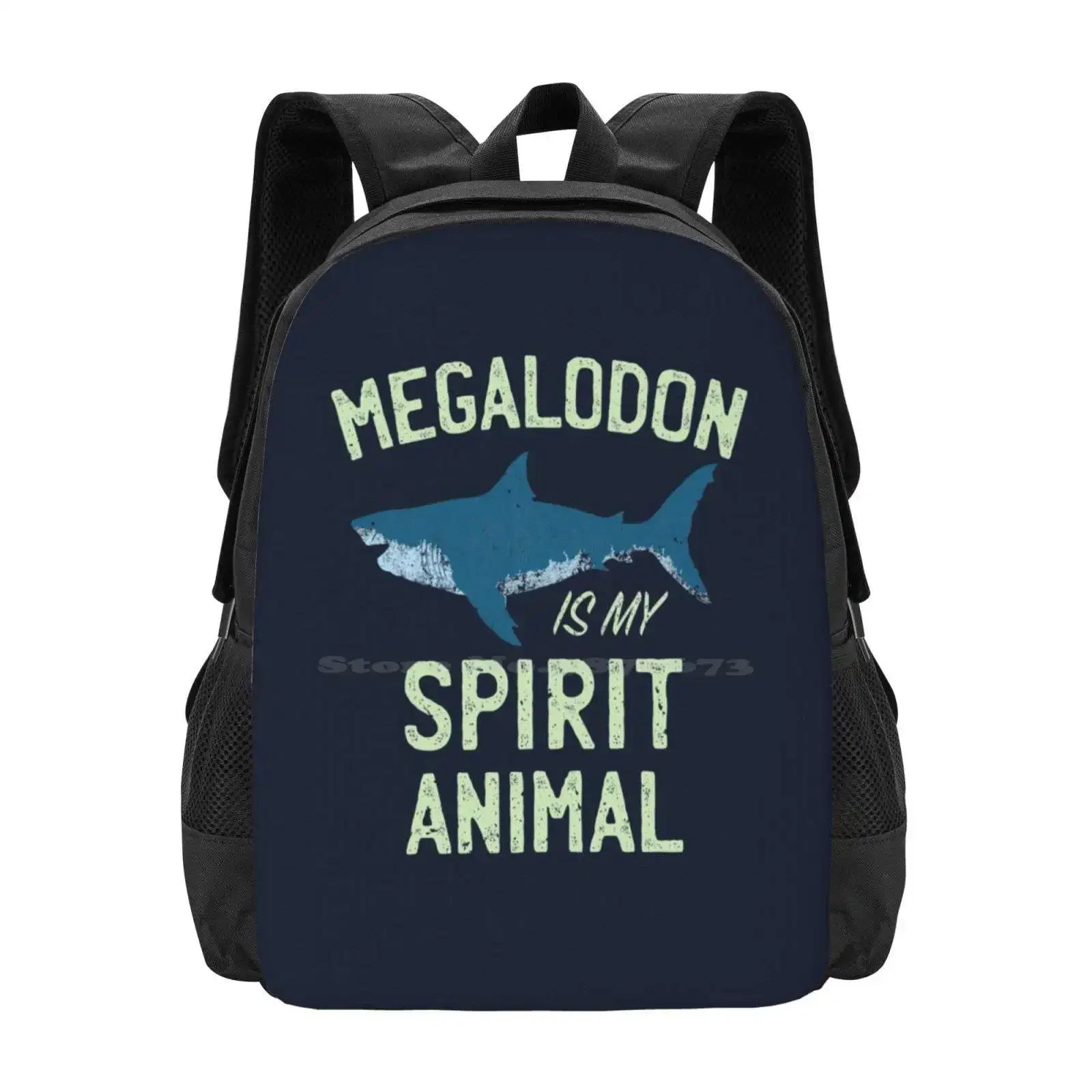 

Megalodon Is My Spirit Animal Hot Sale Schoolbag Backpack Fashion Bags The Meg Spirit Animal Megalodon Tooth Sharks Shark Week