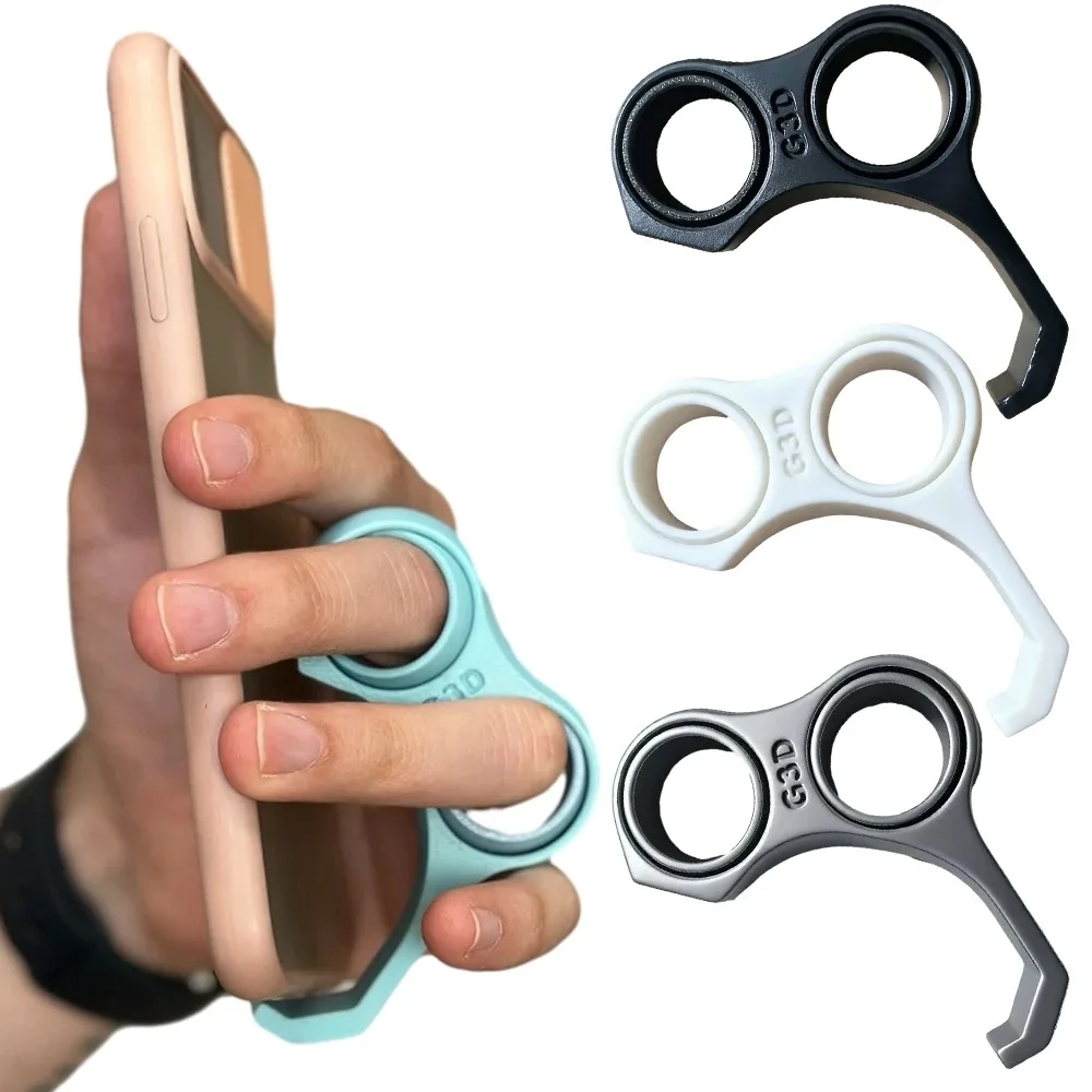 

Dual Finger Ring Phone Holder, Double Loop Grip Stand, Anti-Fall Mobile Mount for iPhone Samsung Xiaomi Universal Phones