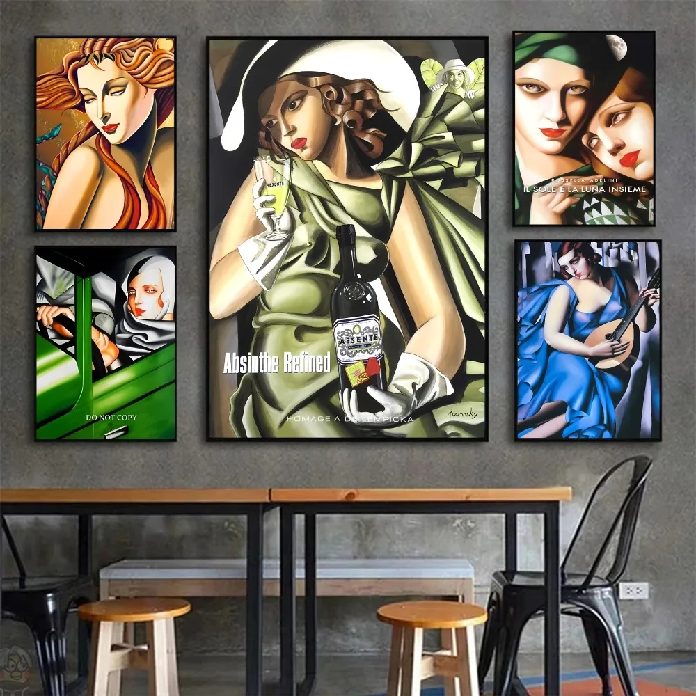 Tamara De Lempicka Artwork Poster Wall Art Home Decor Room Decor Digital Painting Living Room Restaurant Kitchen Art