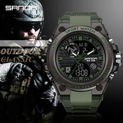 2022 nuovi orologi sportivi da uomo Sanda orologio da polso digitale impermeabile antiurto elettronico al quarzo militare di lusso Relogio Masculino