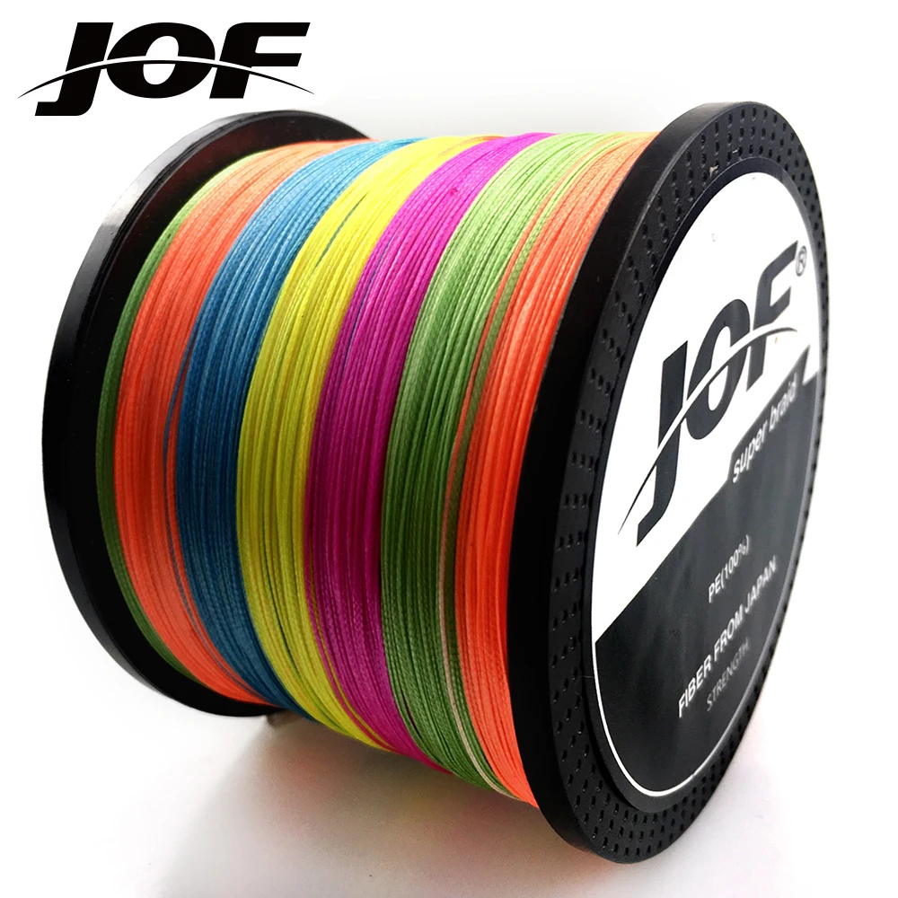 JOF Saltwater PE Line 10 12 18 28 35 40 50 60 80 100 120LB Line Fishing 300M Braided 4 Strands PE Wire Multifilament Strong