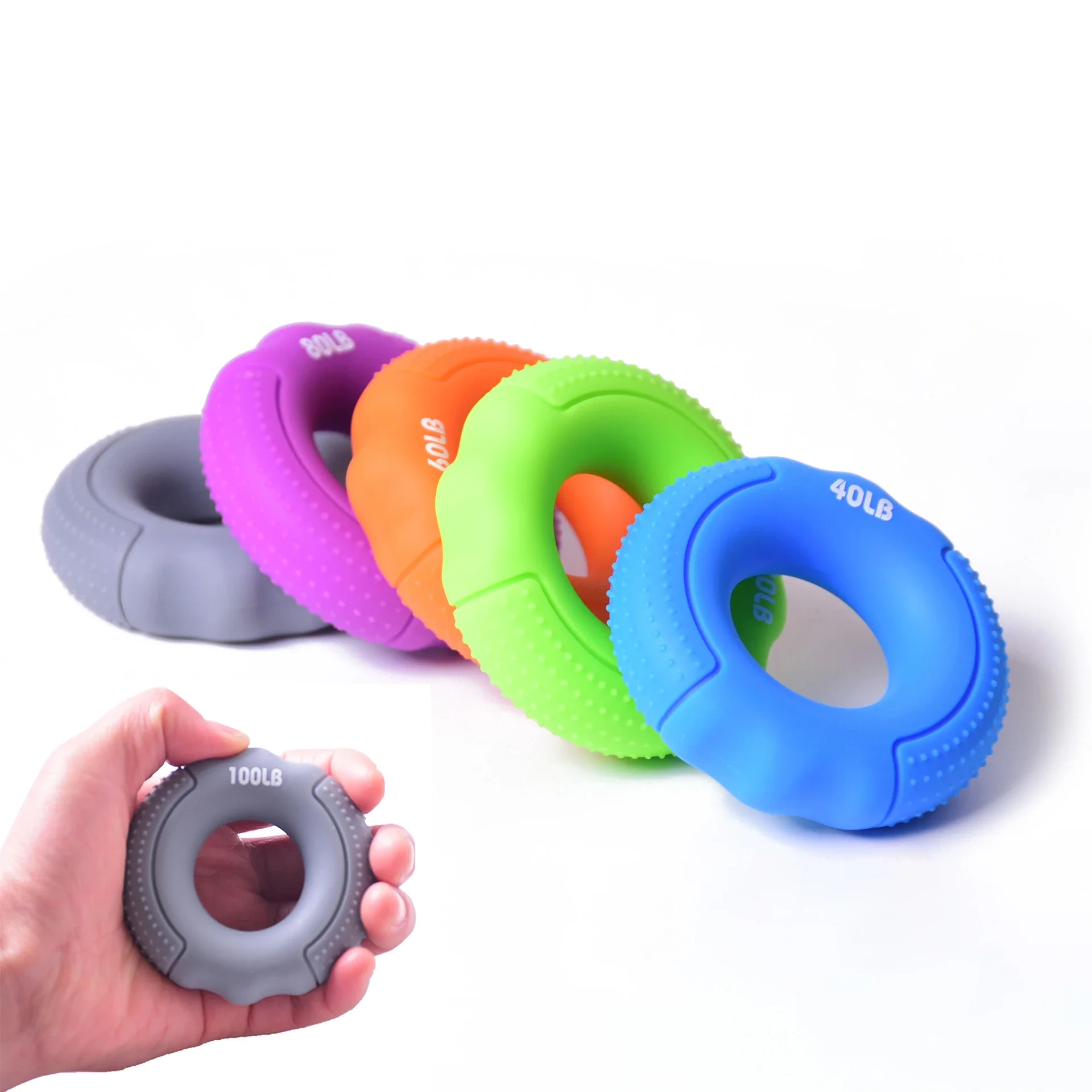 Home Exercise Silicone Expander Finger Gripper Dynamometer Hand Grip Ring Stretcher Finger Forearm Trainer Pow Exercise Carpal