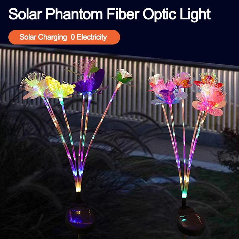 

Garden Solar Butterfly Lights Outdoor LED Decor Light Waterproof Stake Lights For Yard Pathway Patio