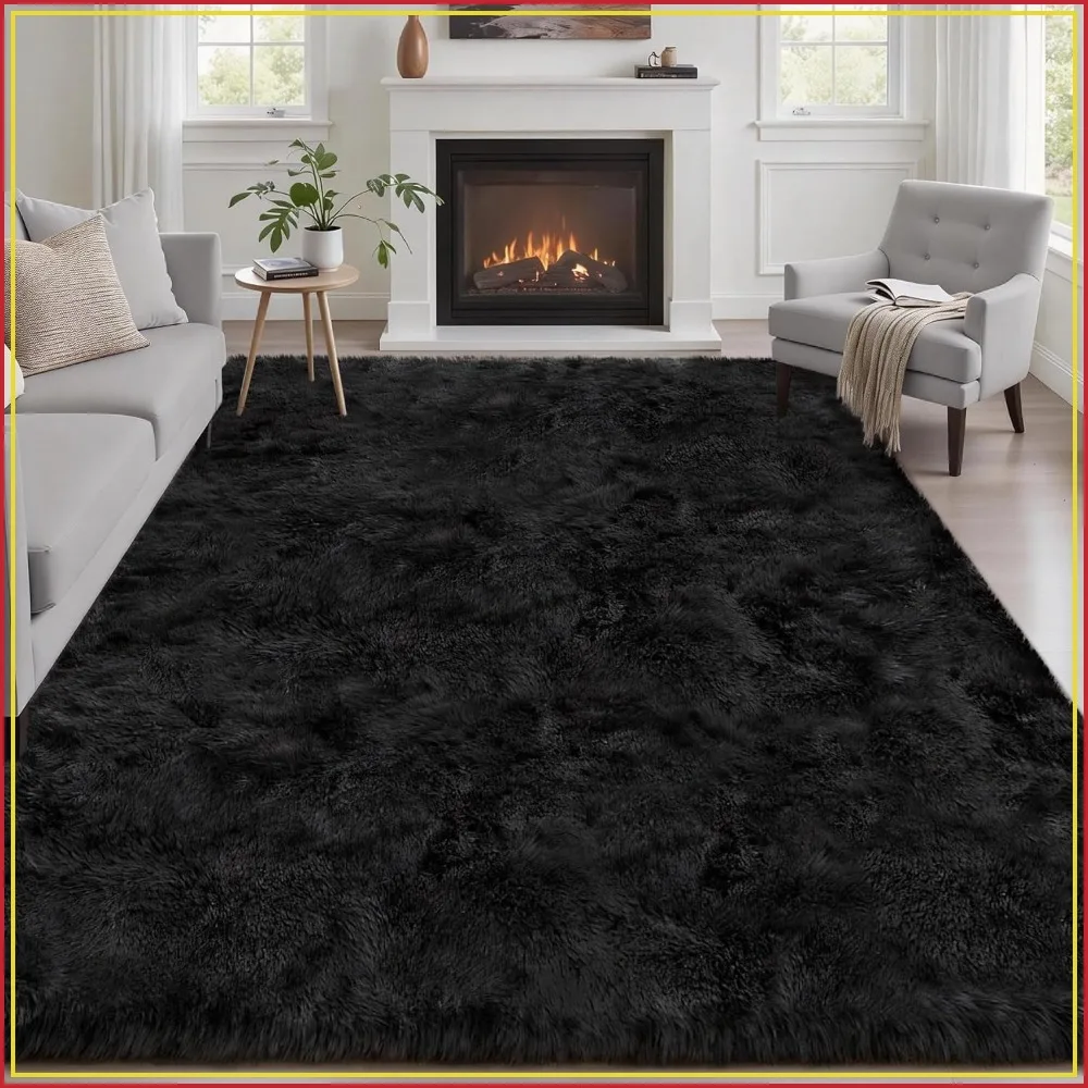 

Fluffy 5x7 Shag Area Rugs - Ultra Soft Non-Slip Indoor Carpet for Living Room Bedroom Home Decor