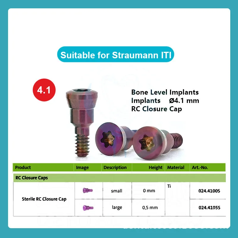 Dental Material Closure Screw RC Replacement Accessories Straumann ITI Cover Plate Screw Healing Component Protective Cap