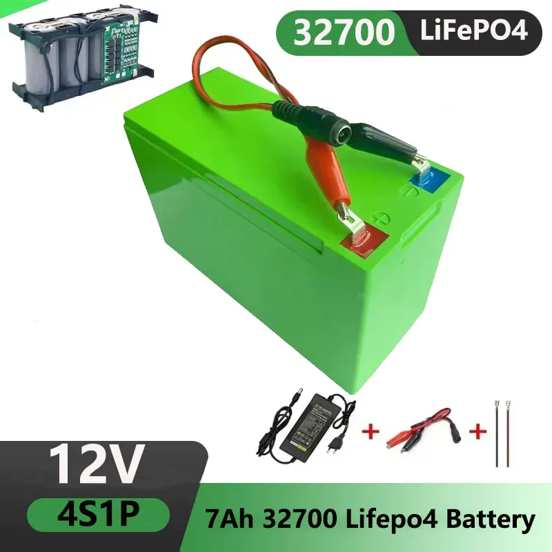Batterie au Lithium LiFePO4 améliorée 12V 7Ah 32700 batterie Rechargeable portable Port d'affichage de puissance intégré charge