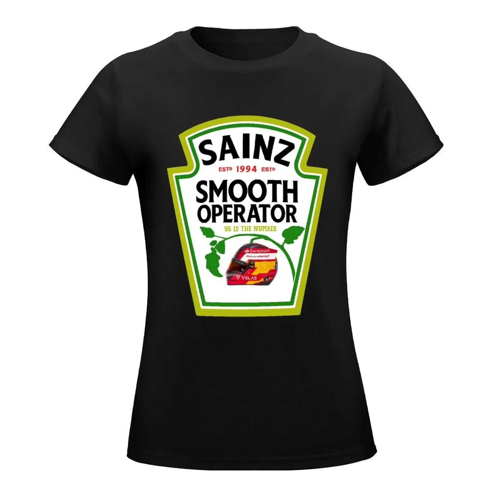 Carlos Sainz Smooth Chili Sauce T-Shirt plus sizes animal print shirt for girls sports fans t-shirt dress for Women long