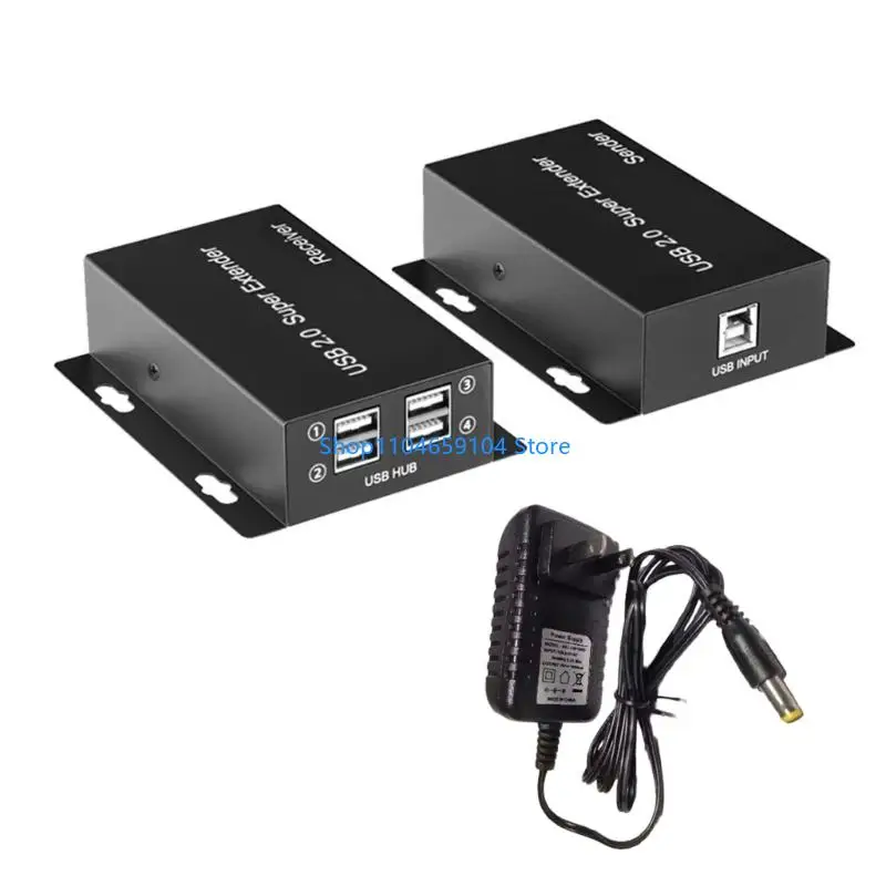 50m Extender Over RJ45 Ethernet Networking Cable Extender USB2.0 HUB Extender