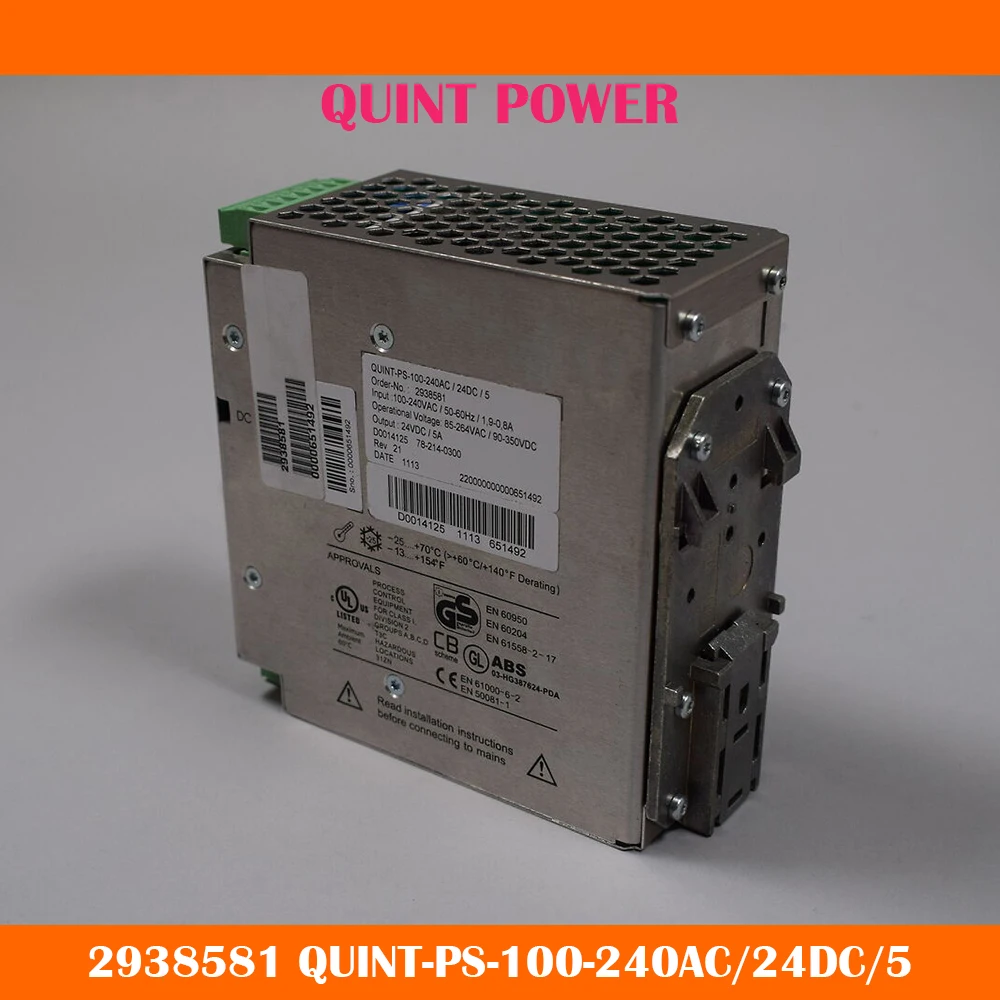 

24VDC/5A Switching Power Supply For Phoenix QUINT-PS-100-240AC/24DC/5 QUINT 2938581