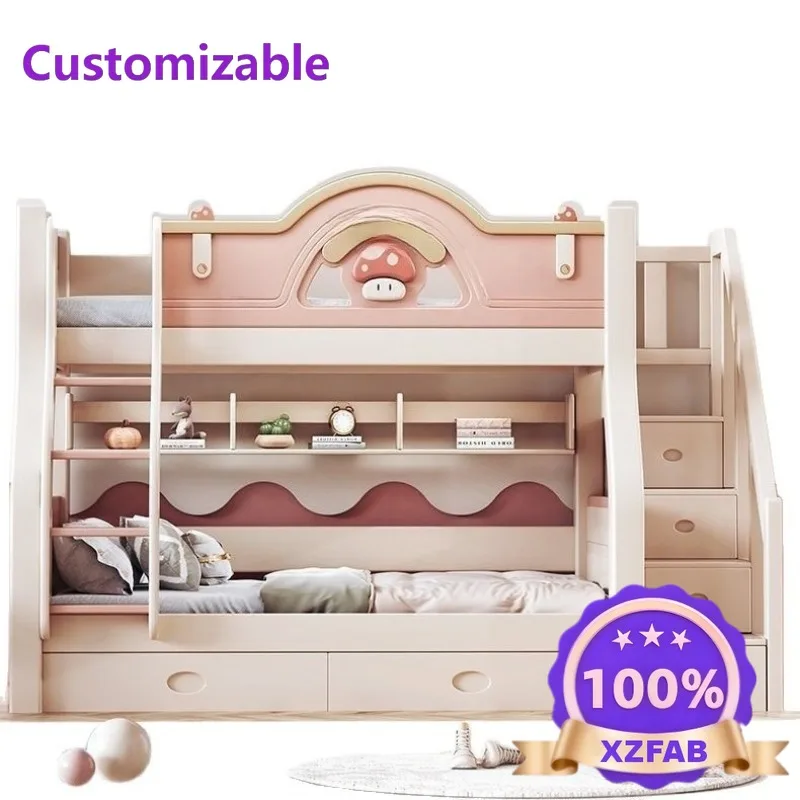 Factory Direct 2026 lower  Bunk Children's Multifunctional Two-layer mother-child  High and low Small apartment bunk
