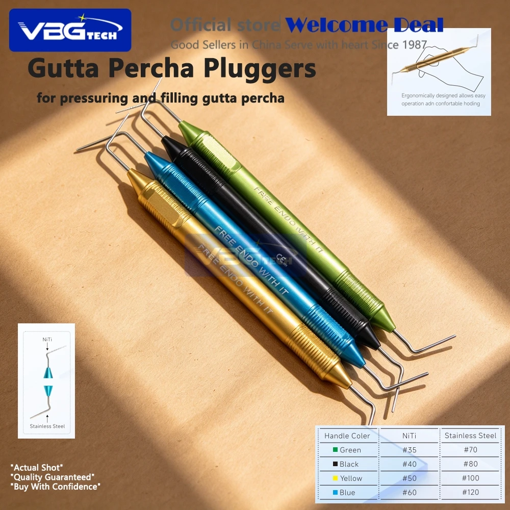 40#-80# Dental Gutta Percha FillerNickle Titanium Gutta Percha Plugger  Stainless Steel Needle Endodontic Instruments Dentaire