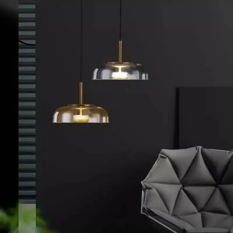 Imagem -03 - Modern Nordic Led Glass Pendant Lights Hanglamp para Sala de Jantar Quarto Loft Bar Decor Luminária Suspensão Luminárias