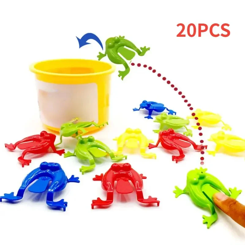 20pcs Bouncing Frog Nostalgic Toys For Children Kindergarten Educational Toy Jumping Frog Toy Christmas Gift