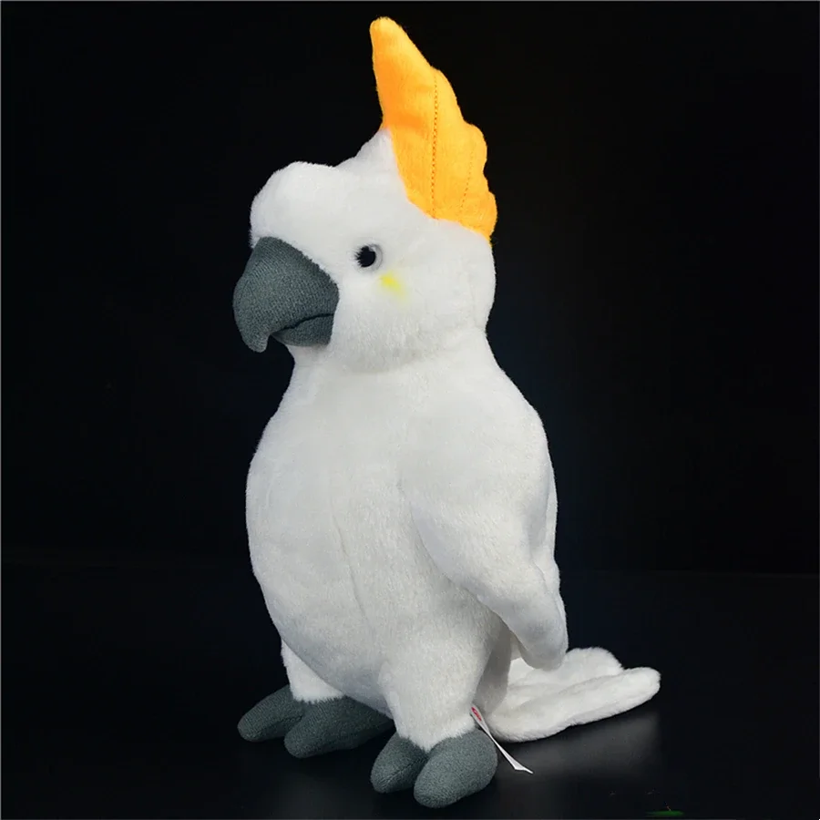 Cockatoo High Fidelity Anime Cute Macaw Plushie Parrot Plush Toys Lifelike Animals Simulation Stuffed Doll Kawai Toy Gifts Kids