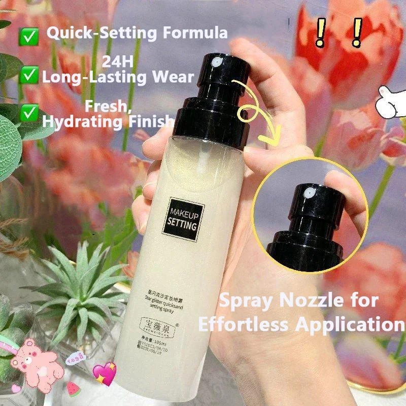 Spray fijador de maquillaje, resistente al agua, a prueba de sudor, Control de aceite de larga duración, ajuste de fijación de maquillaje hidratante, cosméticos en aerosol