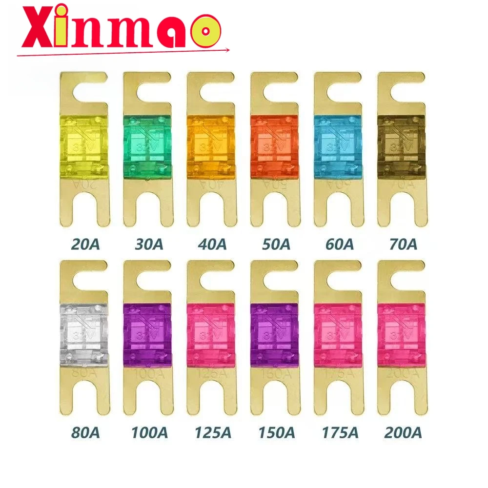 

2/5pcs Fork bolt fuse bolt type fuse bolt type U-shaped car plug 32V small flat plug 20A-200A fuse