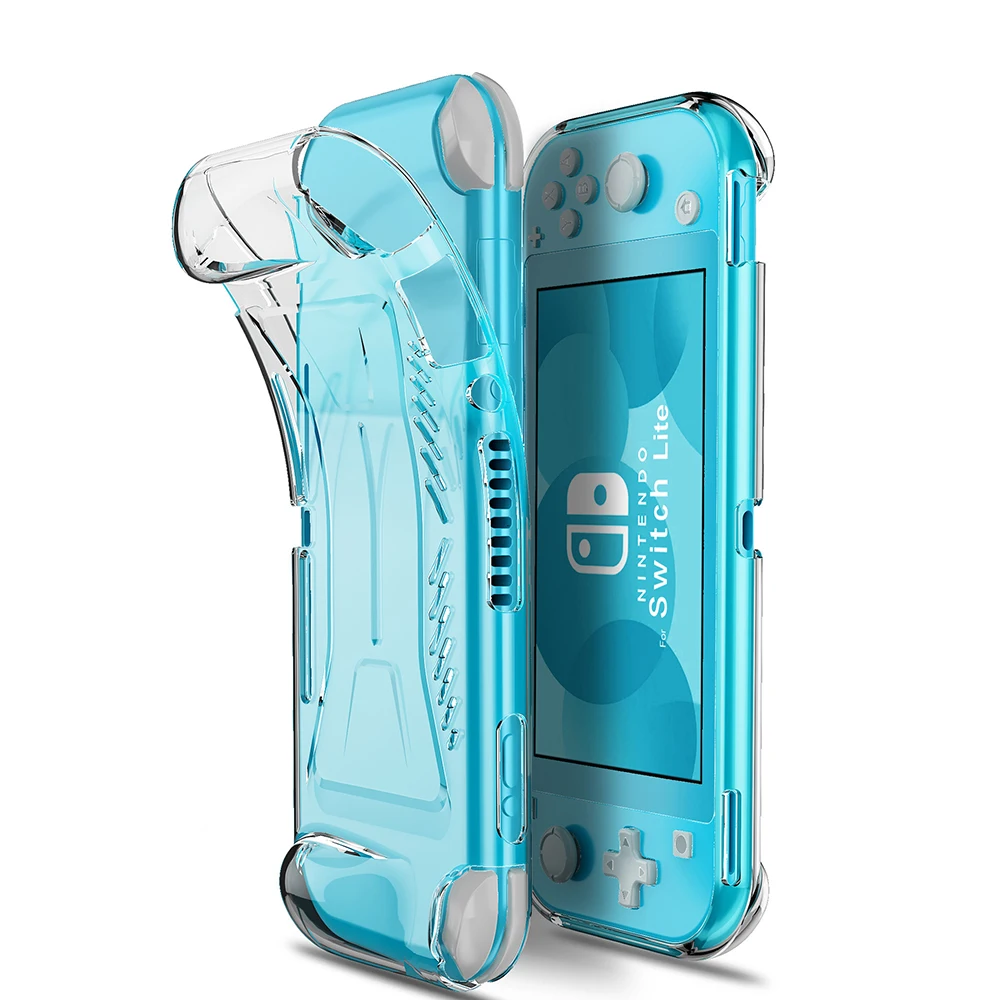 Capa Transparente Macia para Nintendo Switch Lite, Capa Protetora Antichoque, Antirrisco, Antideslizante, Capa de Cristal TPU