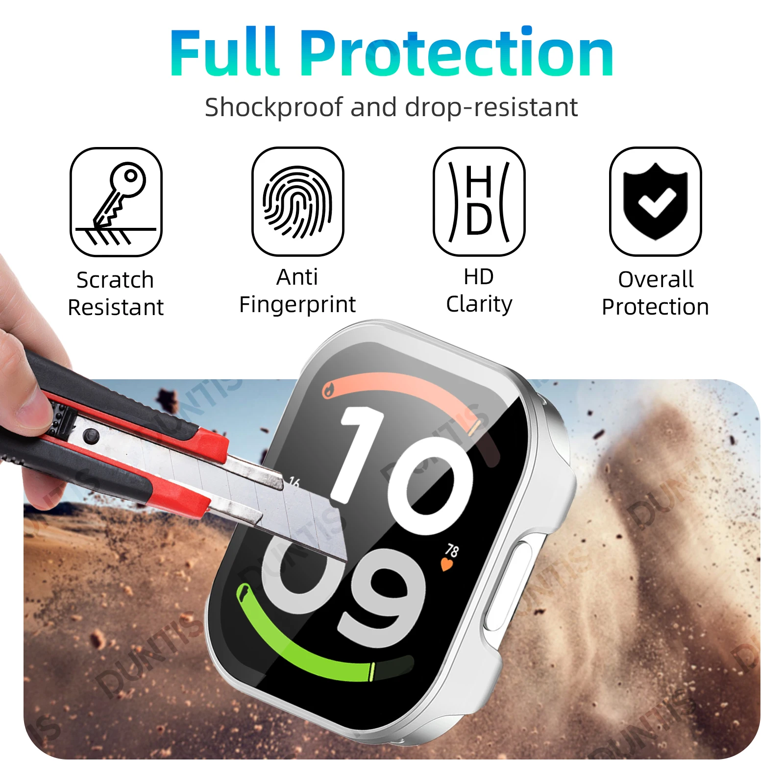 Glass+PC Case for Xiaomi Redmi Watch 6 Active Hard Bumper Built-in Ultra-HD Tempered Glass Protector Cover Accessorie