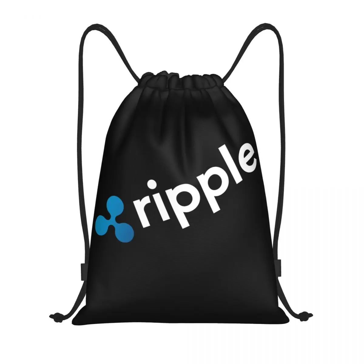 Custom Ripple XRP Drawstring Bags Women Men Lightweight Bitcoin Cryptocurrency   Sports Gym Storage Backpack