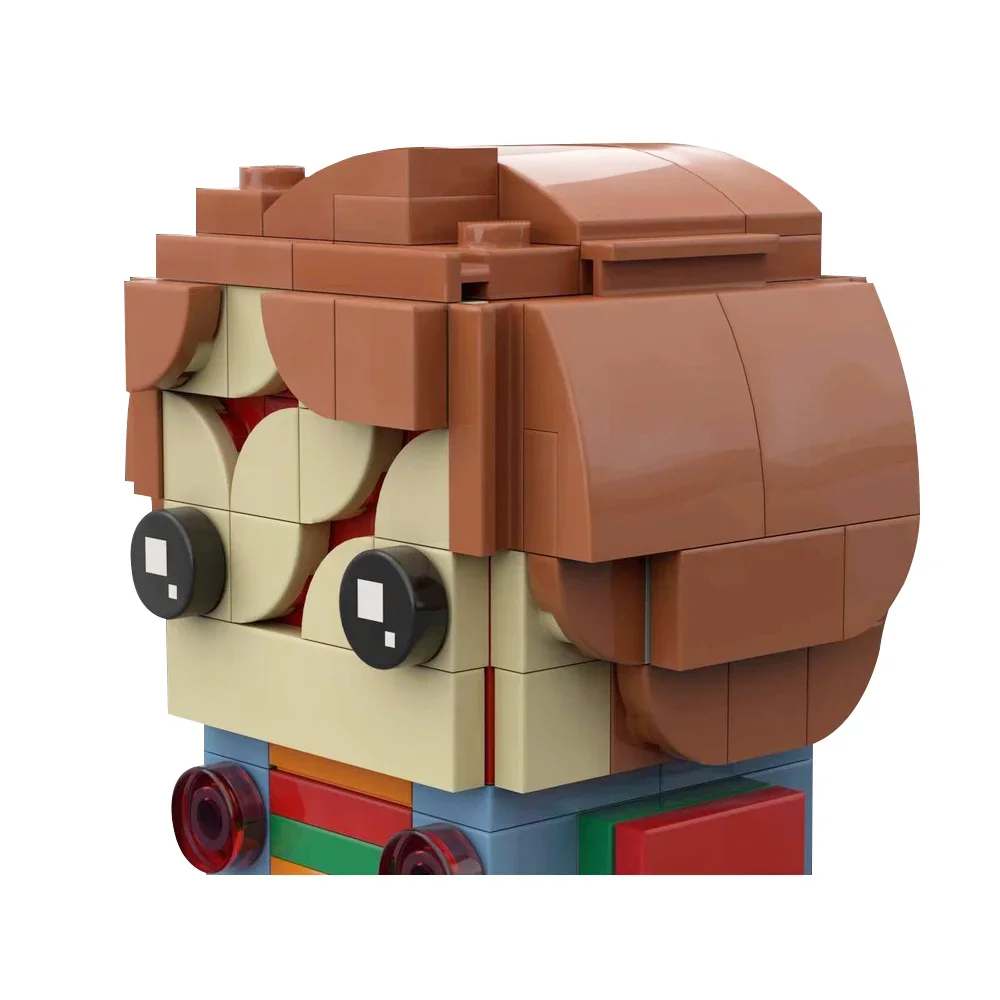 شخصيات فيلم رعب MOC Chuckyds لبنات البناء ، Brickheadzs ، الكوميديا الكلاسيكية ، نموذج الطوب ، هدية اللعب