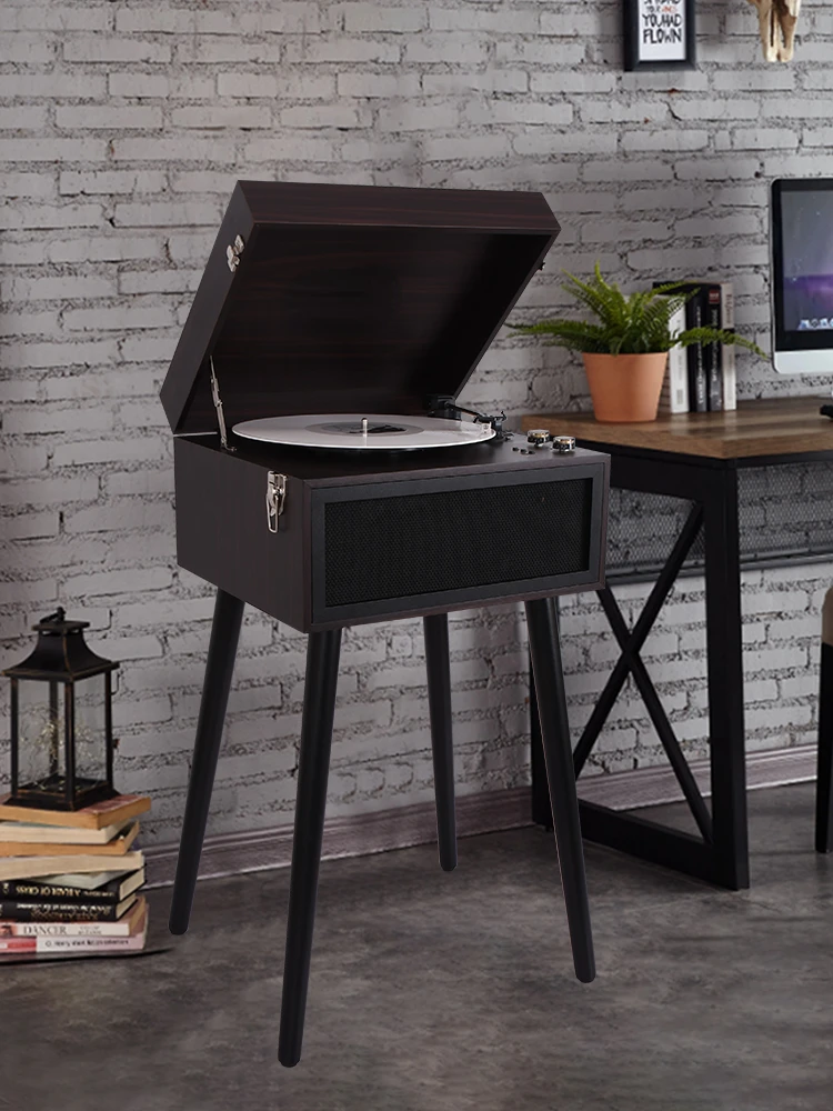 Living room vinyl record player multifunctional floor standing dynamic magnetic vinyl record player Bluetooth speaker