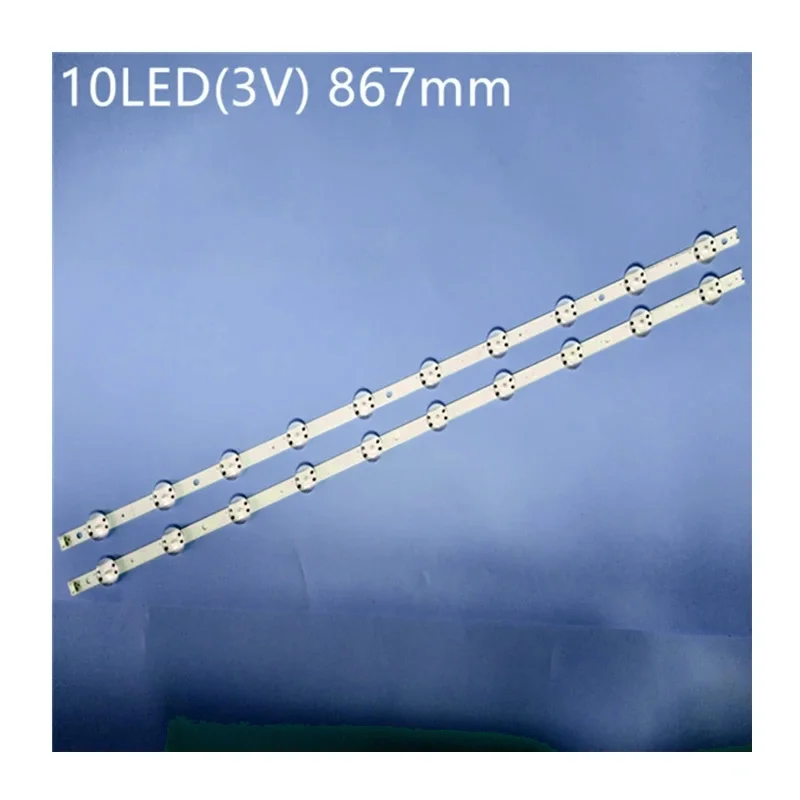 

New 2 PCS 10LED LED backlight strip for LG 43UJ670V 43UJ651V 43LV340C-UB E74739 V17 43 ART3 2867 43uj6525 43uj6565 agf78709801