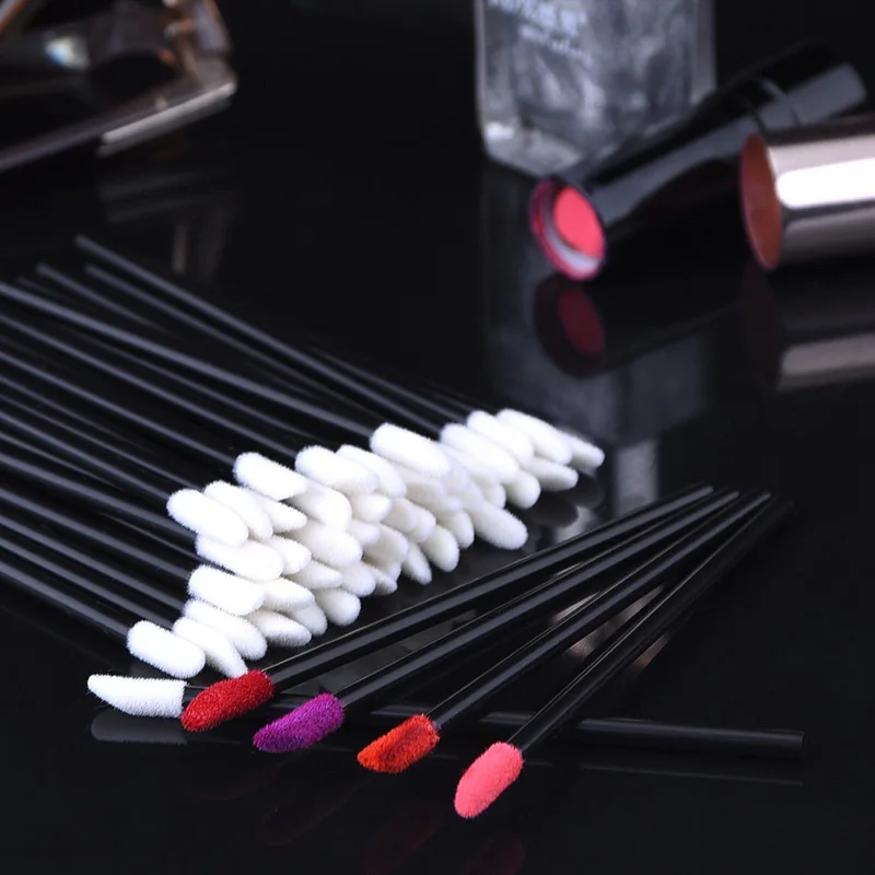 500/1000 unidades de pincéis descartáveis para lábios, conjunto de pincéis de maquiagem, delineador labial, batom, pincel labial, ferramentas de maquiagem