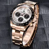 PAGANI DESIGN 2026 New Men's Watches Luxury Rose Gold Quartz Watch For Men 100M Waterproof Sports Chronograph Wristwatch Men photo 1