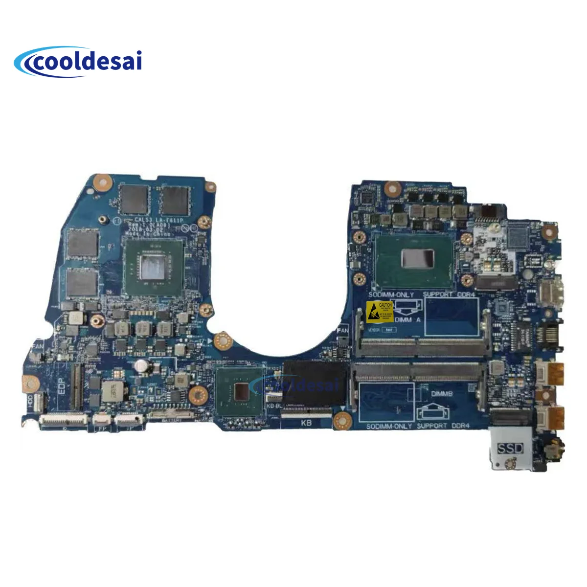 CAL53 LA-F611P For Dell Inspiron G3 3579 3779 Laptop Motherboard With i5-8300H i7-8750H CPU GTX1050/1050Ti 4GB-GPU CN-0M5H57