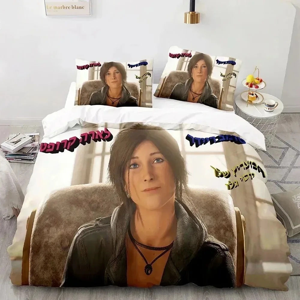 

3D Print Game Tomb Raider Bedding Set 3D Printed Suitable for Bedroom Duvet Cover Set With Pillowcases Kids Home Textile