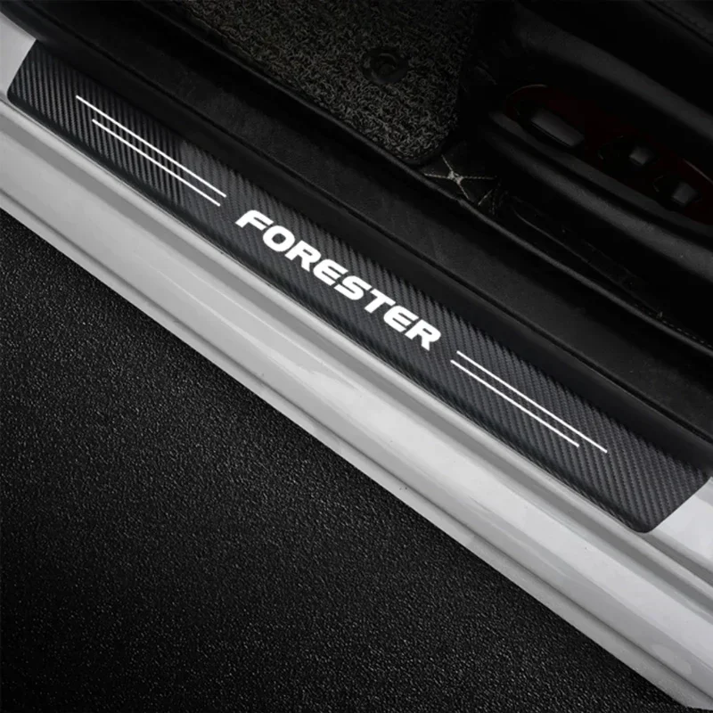 4Pcs Car Front Rear Door Threshold Anti-Scratch Sticker for Subaru Forester Legacy Levorg Tribeca Outback XV WRX BRZ STI Ascent