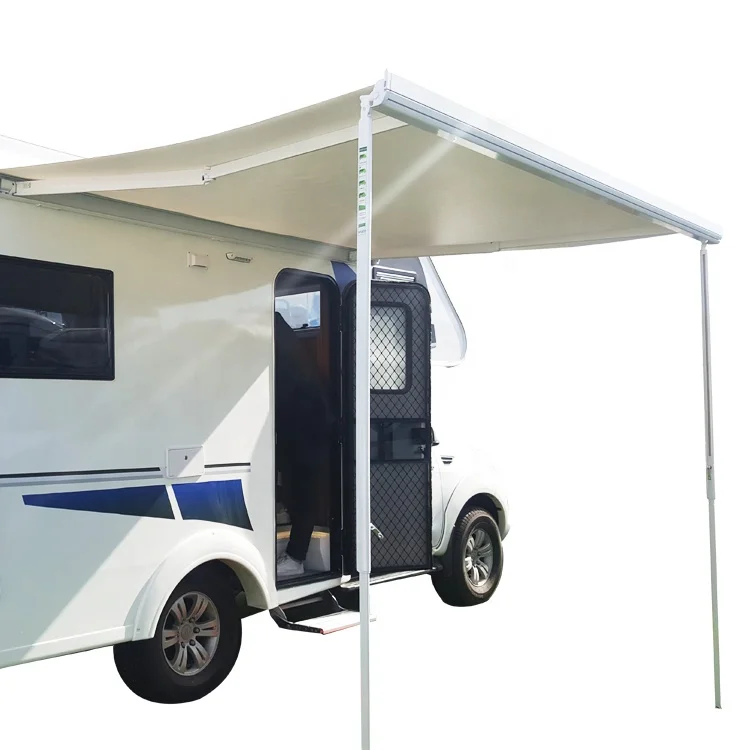 Motorhome Manual Aluminum Alloy Frame RV Awning Retractable Sun Shade For Camper Caravan