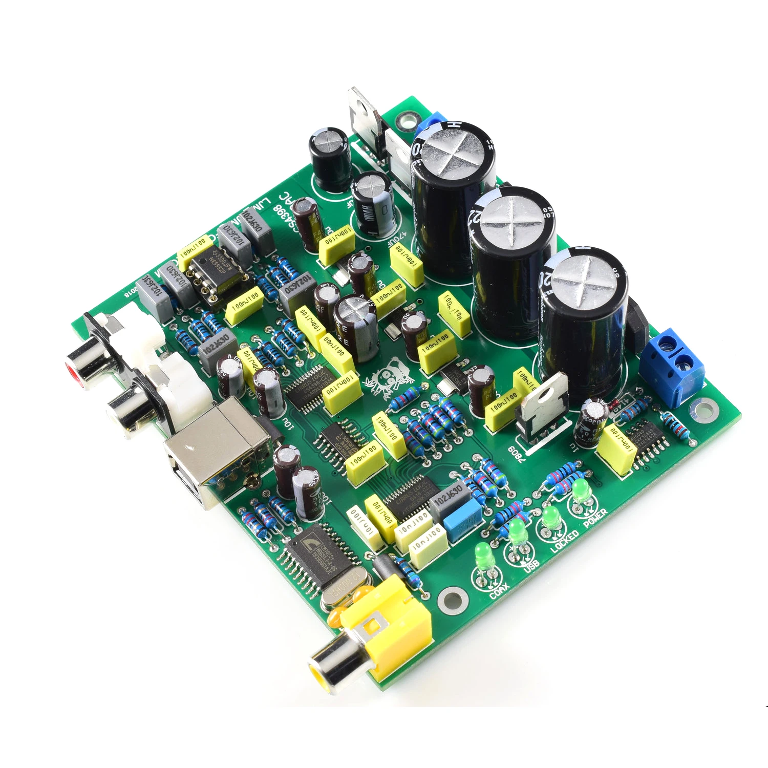 Finish Board CS8416+CS4398 DAC board ( USB + coaxial DAC 192K/24BIT Board )