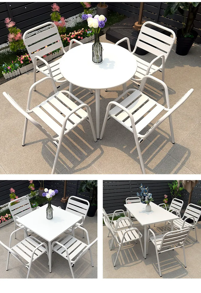 PYH outdoor tables and chairs villa courtyard household table chairs milk tea coffee shop commercial external