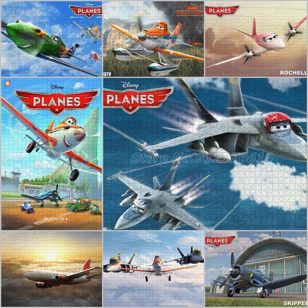 

Planes Jigsaw Puzzles Disney Cartoon 1000 Pieces for Adult Paper Puzzle Family Game Toys Decompress Educational Children Gifts