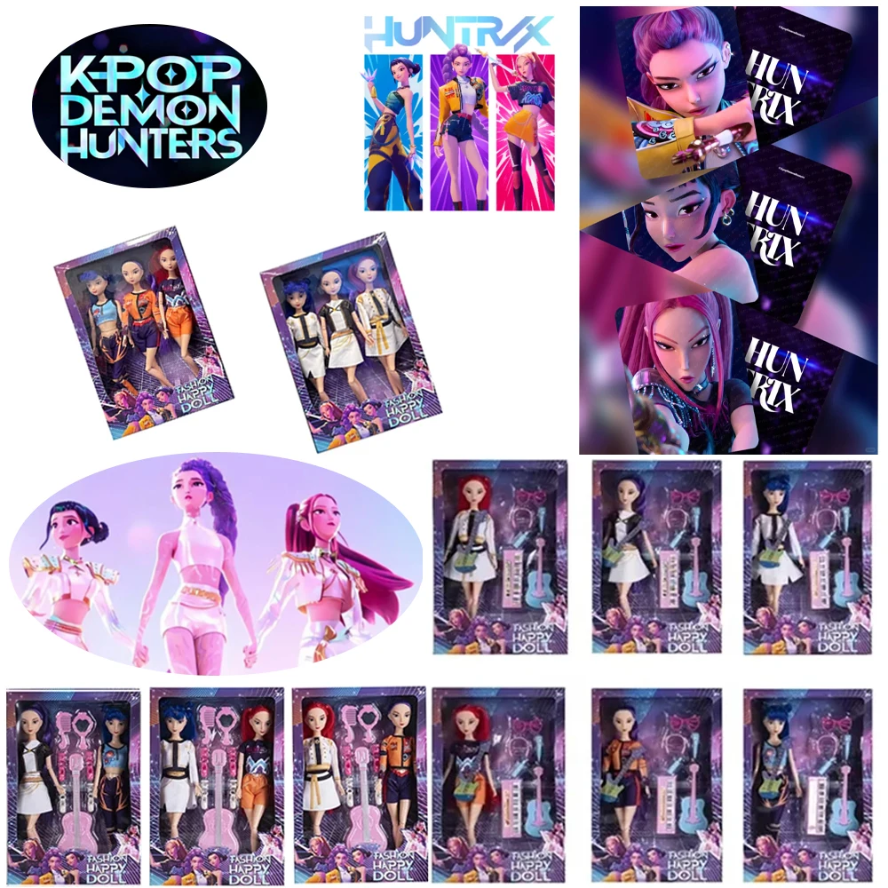 11in Kpop Demon Hunters Vinyl Figurines New K-POP Demon Slayer Miniatures Doll Lumimila Zoey Desktop Ornament Decoration Gifts