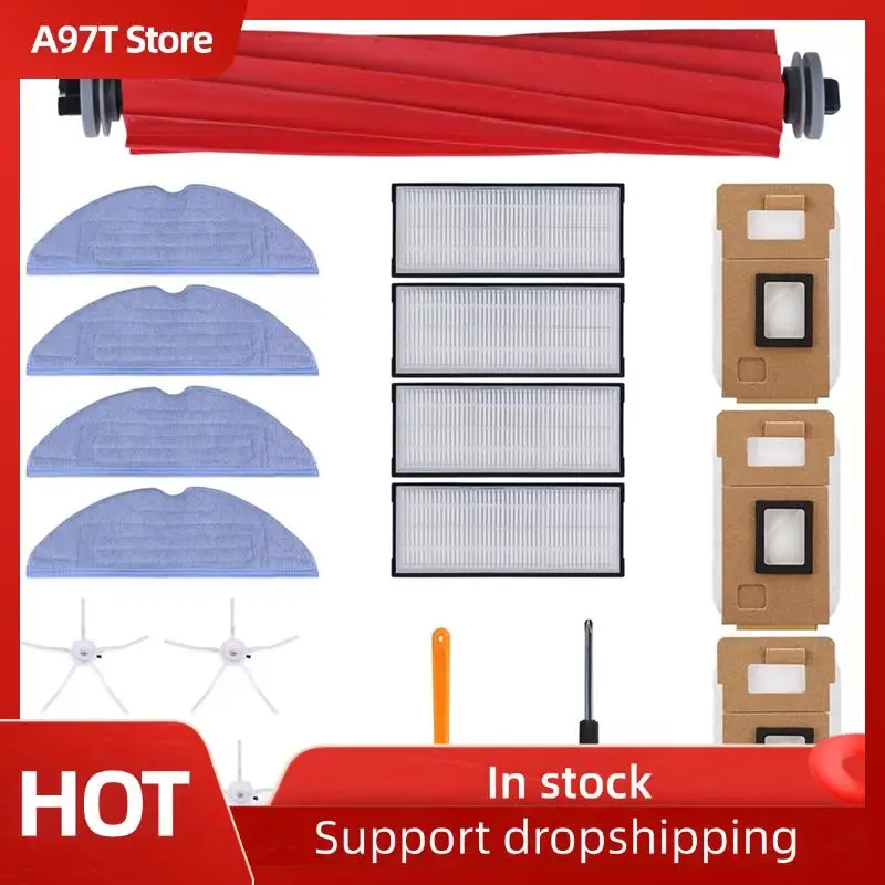 

A97T 1 Set Main Brush Side Brush HEPA Filter For Roborock S7 S7 Plus T7S G10 Robot Vacuum Cleaner Replacement Spare Parts