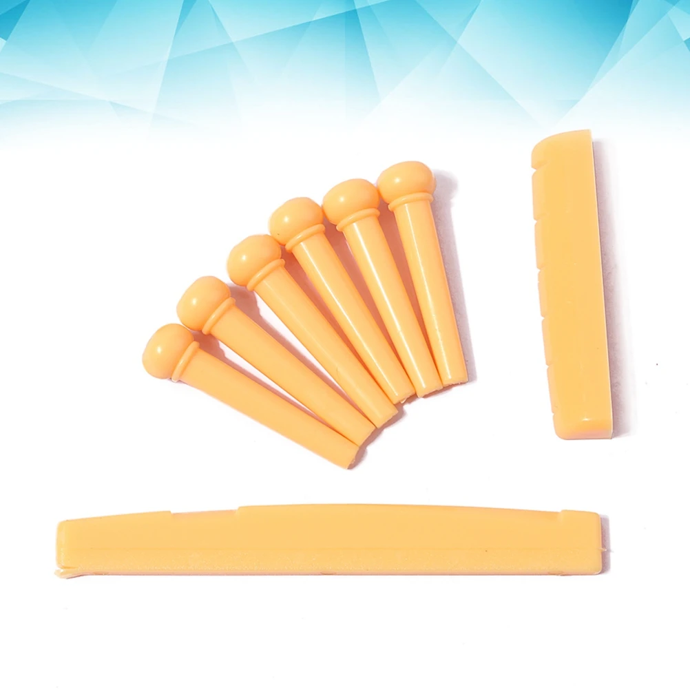 

Top and Bottom Pillows String Nail Set Guitar Nut Acoustic Bridge Accessories Saddle Pegs