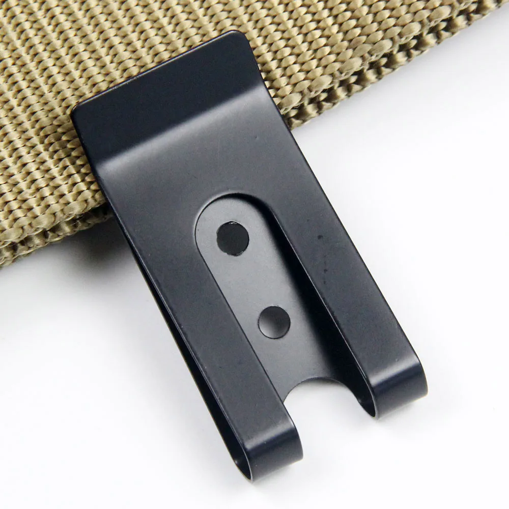 2PCS/ Metal Belt Clip Black Coated Holster Clamp Buckle Spring Hook For Bag Leather Kydex Sheath Pouch DIY