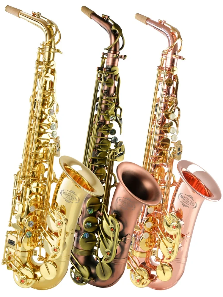 France 802 Original 1 :1 key type Alto  Saxophone black nickel gold Antique Copper Phosphor Bronze Eb Alto Sax instrumen