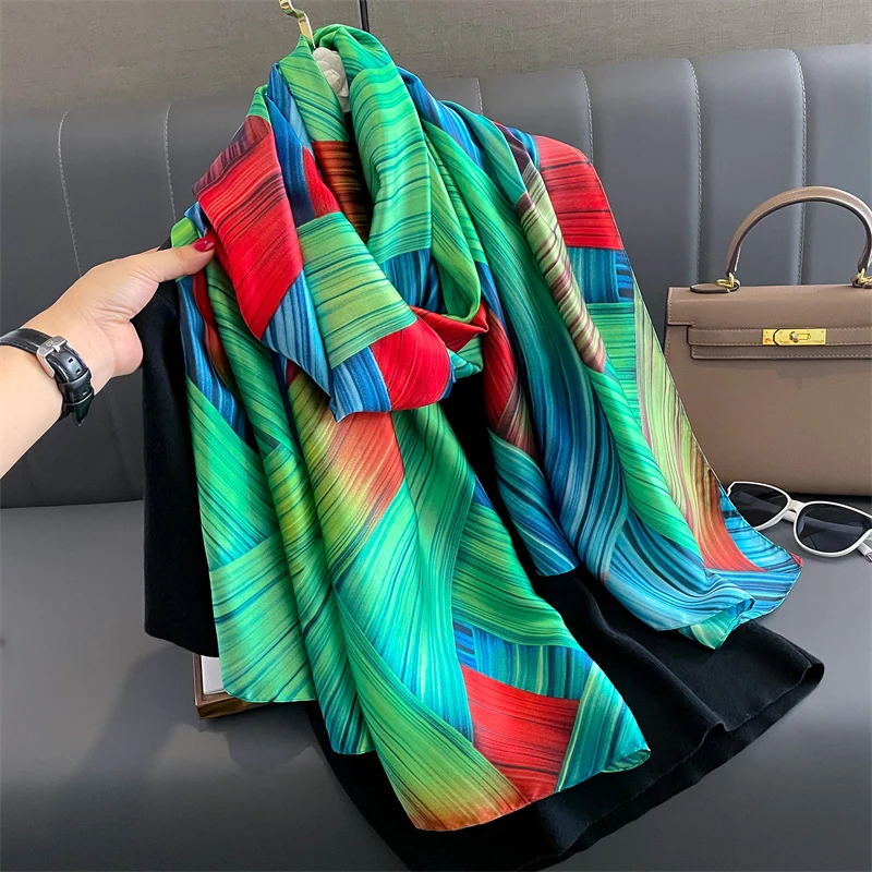 Fashion Print Large Shawl Scarf for Women Luxury Design Pashmina Wrap Hijab Foulard Female Beach Stoles Bandana Headband Echarpe