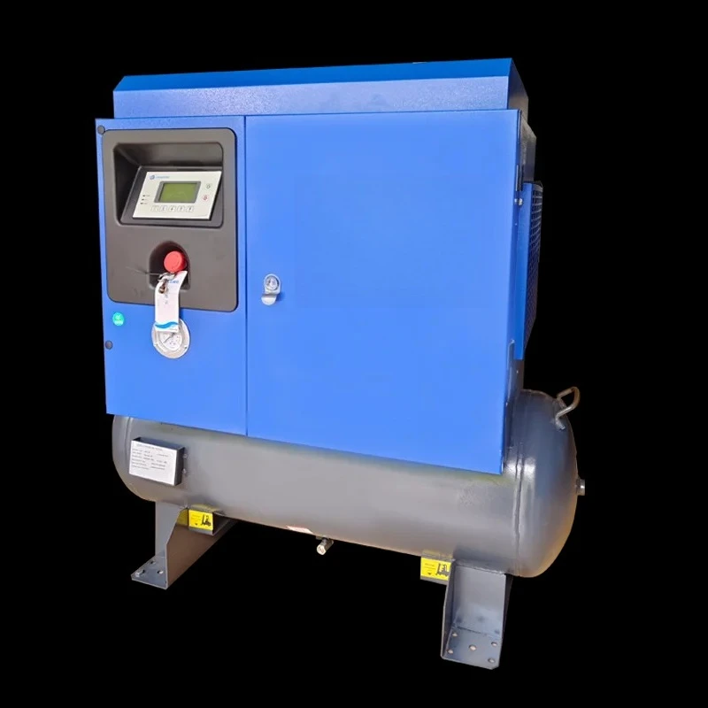 

High Quality Single Phase 2 in 1 Rotary Type Screw Air Compressor 3.7Kw 4.5Kw 5.5Kw 7.5Kw 9Kw 220V 50Hz/60Hz with Air Tank