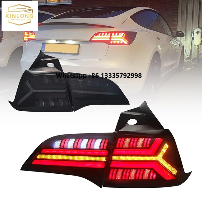

High Light Modified Car Full LED Back Bumper Tail Light for Tesla Mode 3 Model Y 2017-2020