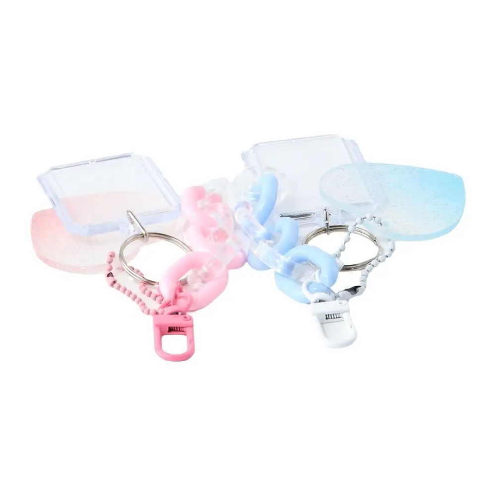 Stationery Photo Protector Transparent Album Collect Student Card Case ID Holder Pendant Keychain Card Sleeves Photocard Holder