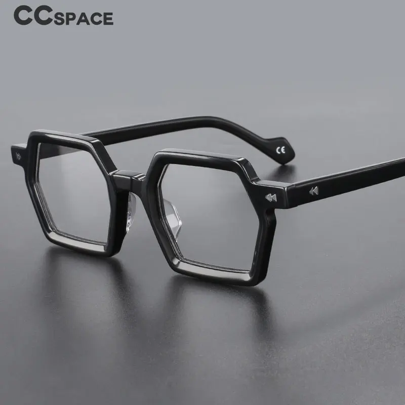 

55351B Top Quality Acetate Frame Fashion Square Men Women Optics Eyewear Frame Vintage Brand Design Eyeglasses Oculos De Grau