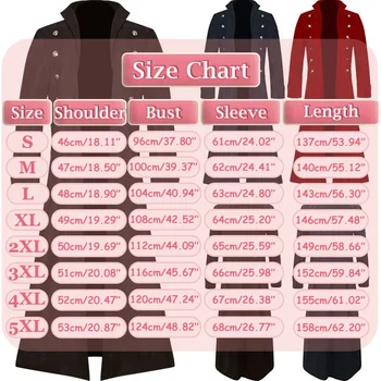 Men's Gothic Steampunk Victorian Trench Coat 2 Medieval Renaissance Costume Men Steampunk Vintage Trench Coat Gothic Long Coat Man Victorian Carnival Party Cosplay Costume 5XL 2