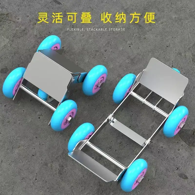 Electric Vehicle Emergency Trailer Tire Pusher Tire Skates Motorcycle Scooter Tire Dolly With 5 Wheels Flat Tire Emergency Tool