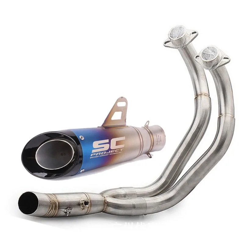 

Suitable for Yamaha MT07 MT-07 R7 xsr700 R7 modified exhaust pipe front section stainless steel front section