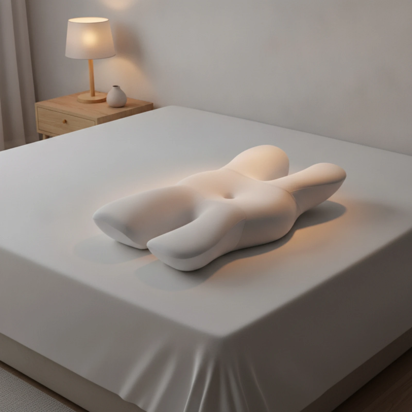 Butterfly Contour Pillow Orthopedic Neck Support Pillow Bedding Pressure Relief Memory Foam for Side Sleepers, Bedroom
